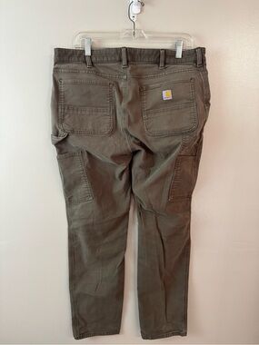 Women’s Carhartt Olive Green Cargo Work Pants Size 14